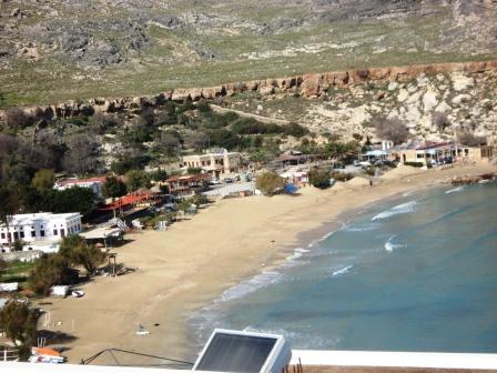 Lindos Beach, as seen from Lindos village