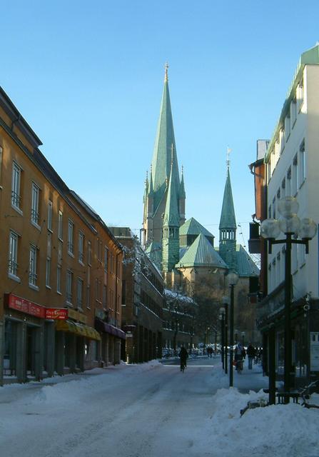 The cathedral in wintry Linköping