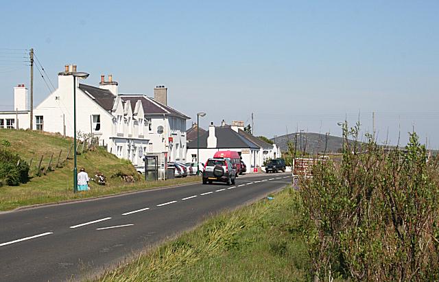 Lochmaddy main street near the grocer