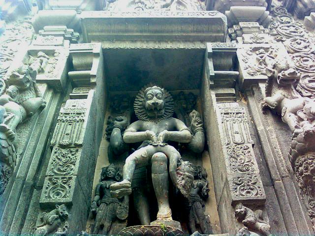 Lord narasimha rock cut statue at Simhachalam temple