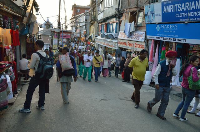 The Lower Bazaar area, Shimla.