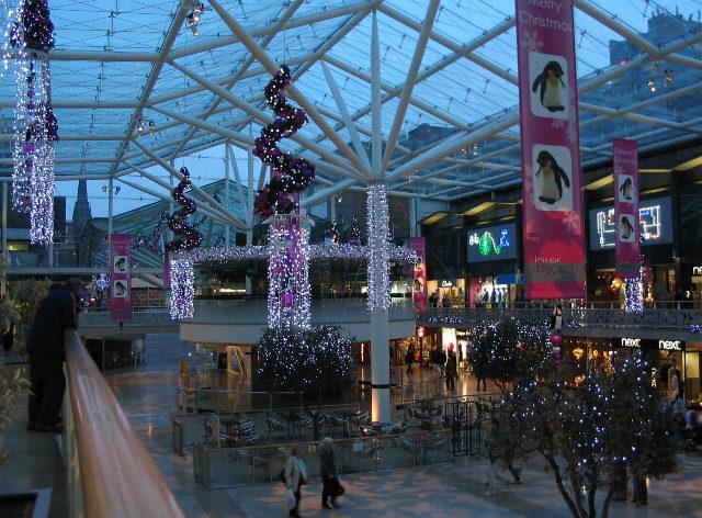 Coventry's Lower Precinct during Christmas