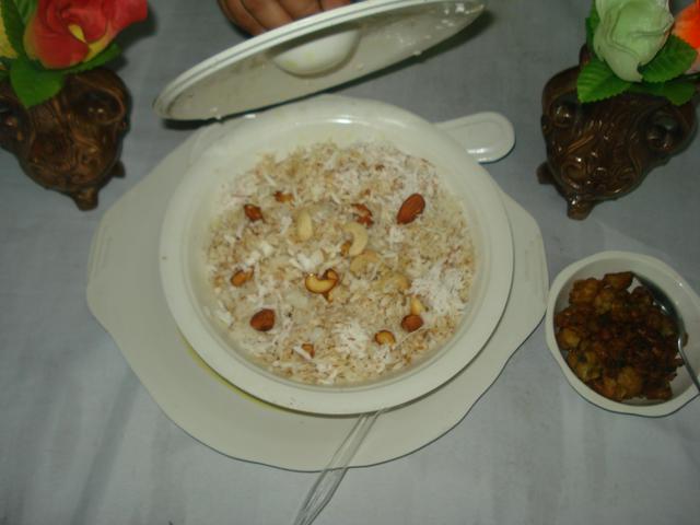 Coconut rice is very popular in Madurai. 