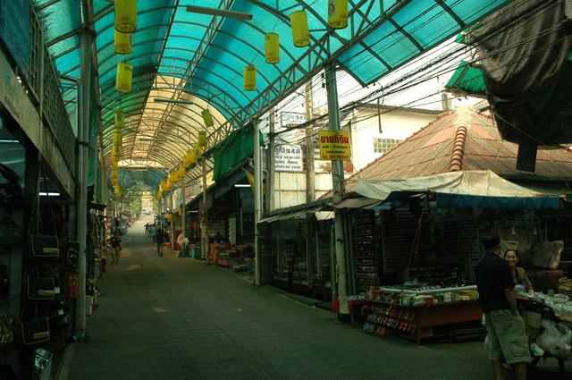 Covered bazaar leading to Wat Phra That Doi Wao