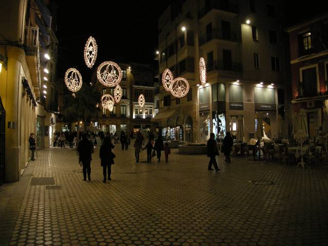 Malaga during the Christmas holiday season