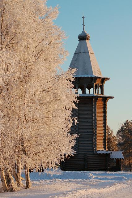 A wooden church in Malye Korely