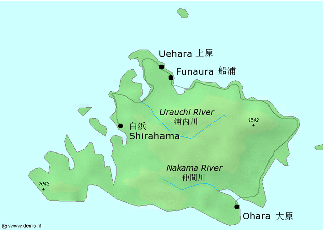 Map of Iriomote