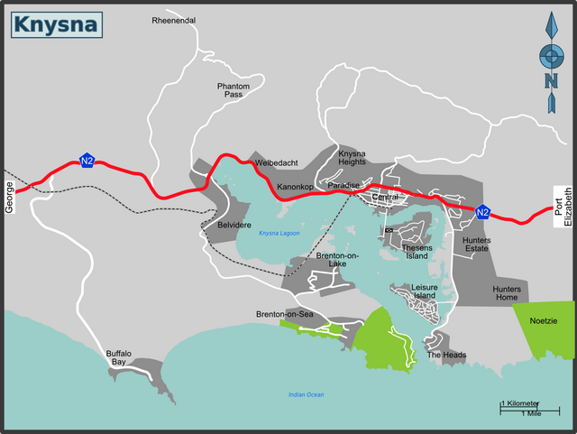 Map of Knysna