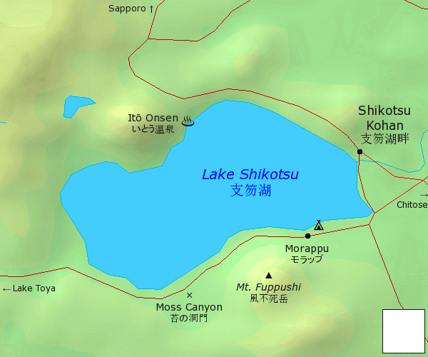 Map of Lake Shikotsu