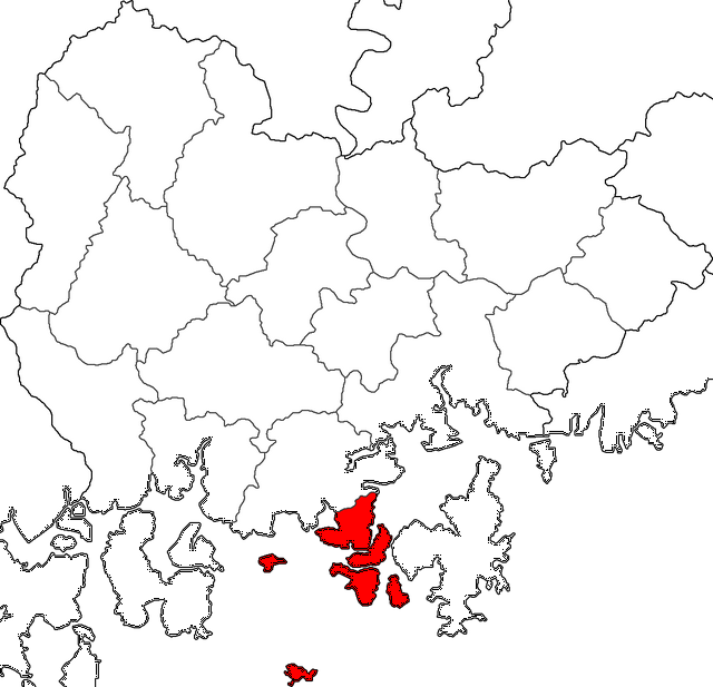 Location of Tongyeong