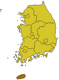 Jeju is located to the south of the Korean mainland