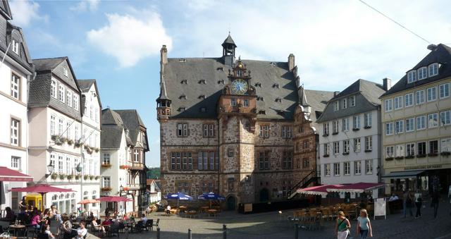 Historical town hall and market place at the Oberstadt