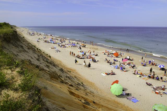 Atop a sand dune at Marconi Beach, Cape Cod