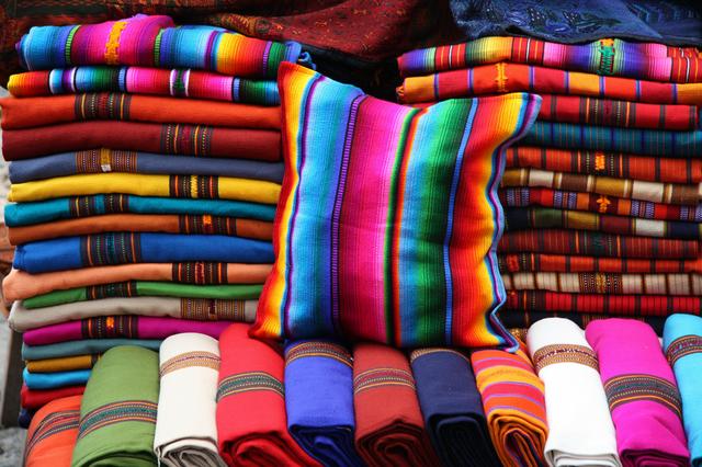 Cloth at the famous market in Chichi