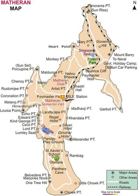 Detailed map of Matheran