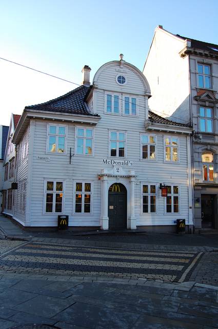 McDonalds in a traditional Bergen house downtown