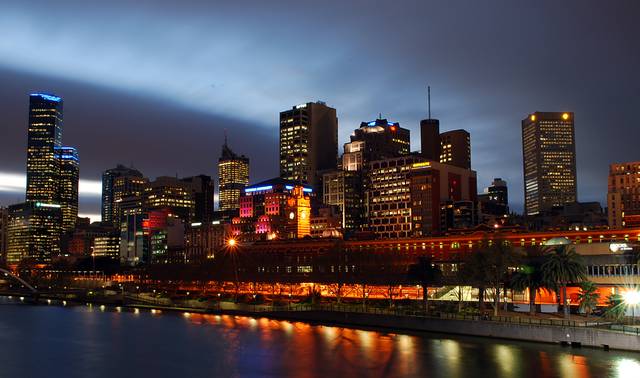 The Yarra River and central Melbourne skyline