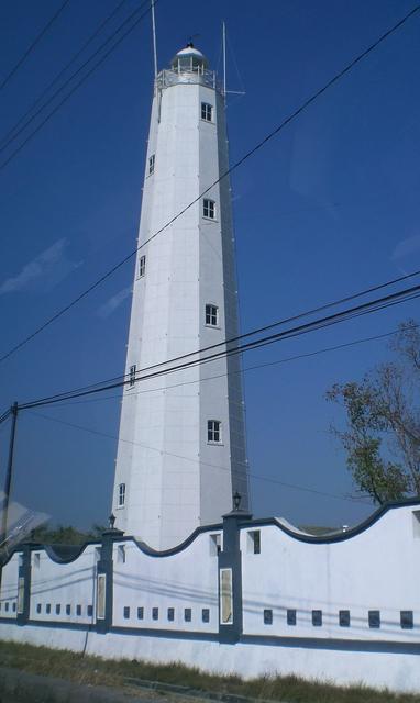 The old lighthouse in Tanjung Emas harbour