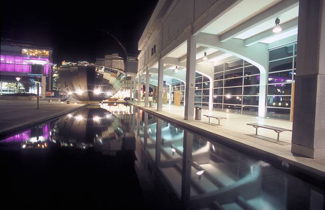 Bristol's Millennium Square at night