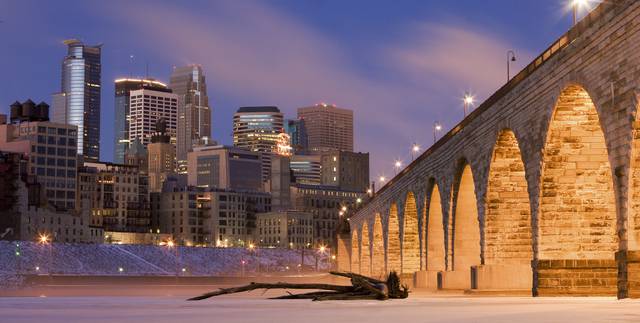  Downtown Minneapolis from across the Mississippi River