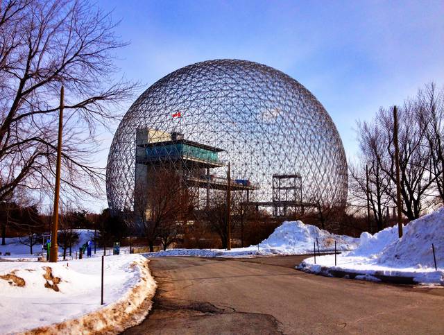 The Biosphere, a geodesic sphere on the grounds of the 1967 World's Fair