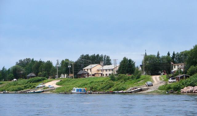 Moosonee waterfront on the Moose River