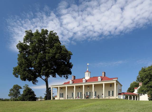 George Washington's Mount Vernon estate overlooks the Potomac River a short drive south of the District.