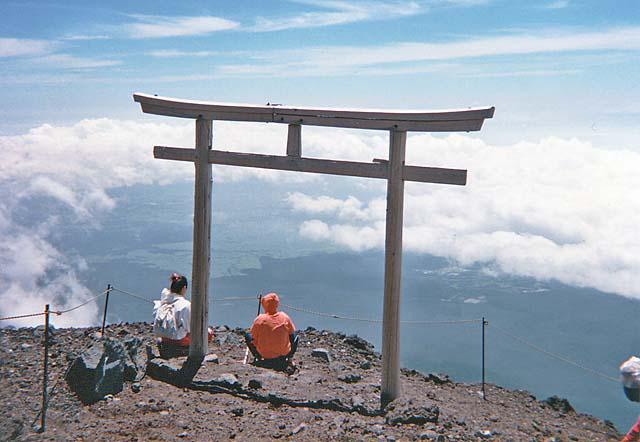 Torii gate at the summit