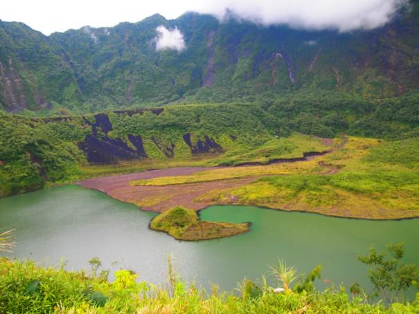 Volcanic crater of Mount Galunggung.