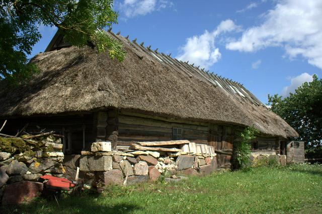 A typical old farm building in Muhu