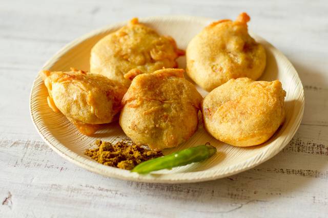 Batata Vadas are a favorite of the Mumbai street food stalls