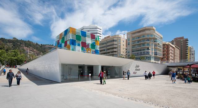 Centre Pompidou Málaga, opened 2015, just north of Muelle Uno in the port area