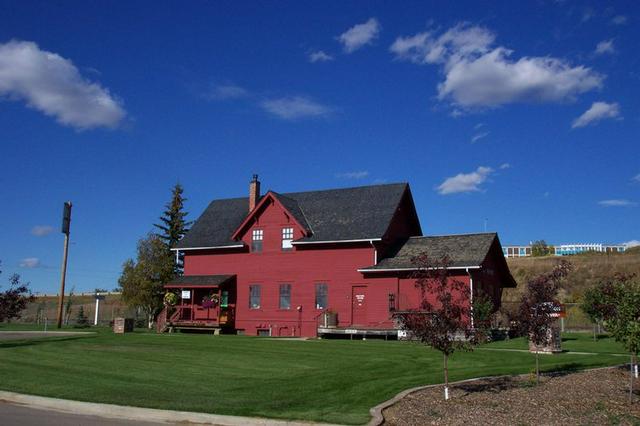 The NAR train station in the Town of Peace River.