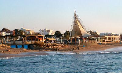 Nahariyya beach from sea