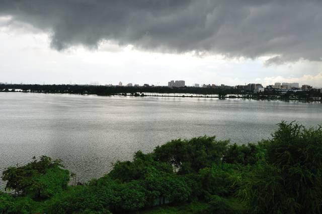 Monsoon clouds over Kolkata.