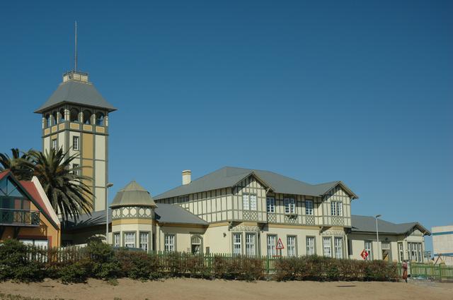 No, this isn't the Baltic Sea beach. It's the Woermannhaus in Swakopmund