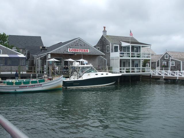 Wharf shacks at Nantucket harbor