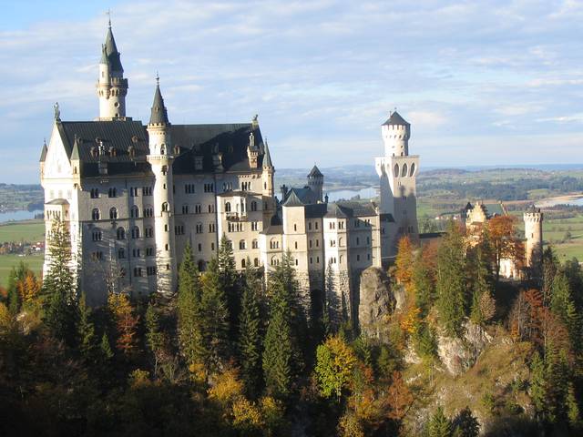 Neuschwanstein Castle located two hours south of Munich.