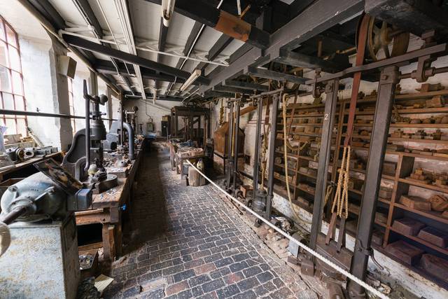 Stamp room of the Newman Brothers' Coffin Works