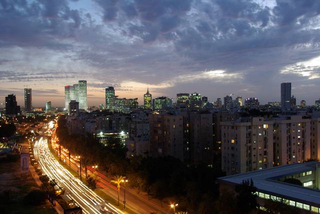 North Tel Aviv after sundown