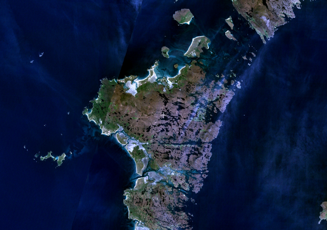 Satellite view of North Uist