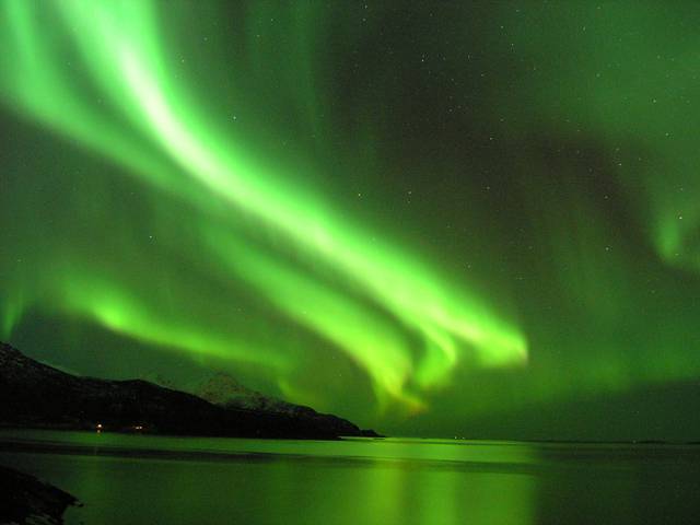 Northern lights (aurora borealis) in Tromsø.