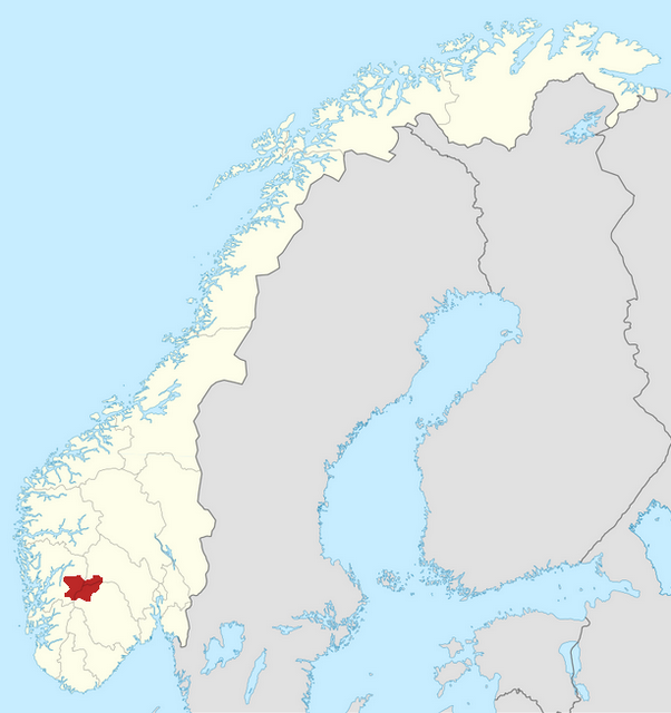 Location of the Hardangervidda national park in Norway