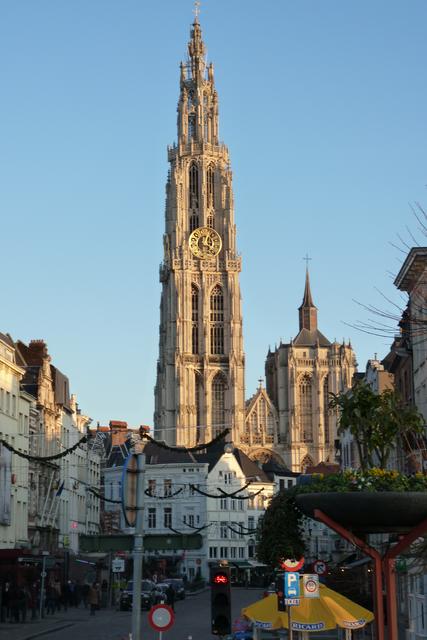 Cathedral of Our Lady towering above Antwerp