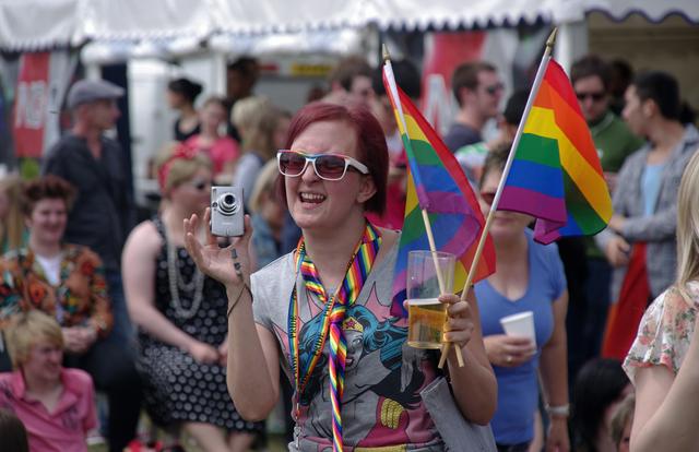 A partier at Nottinghamshire Pride 2011.