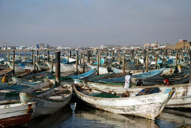 Boats in the fishing port