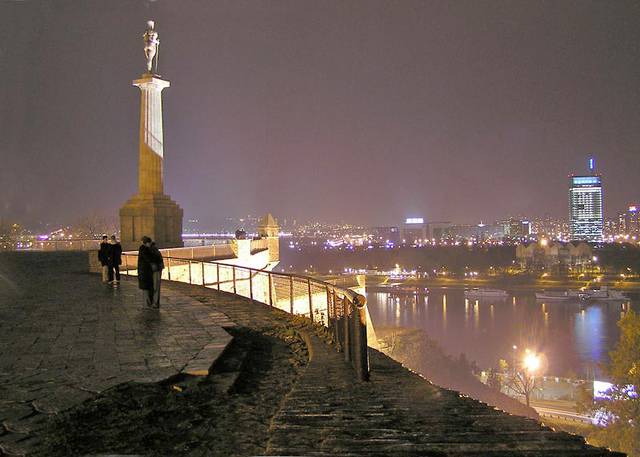 Kalemegdan fortress and the statue of Victor