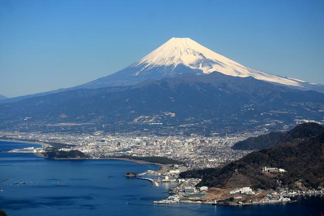 Mount Fuji as seen from Numazu