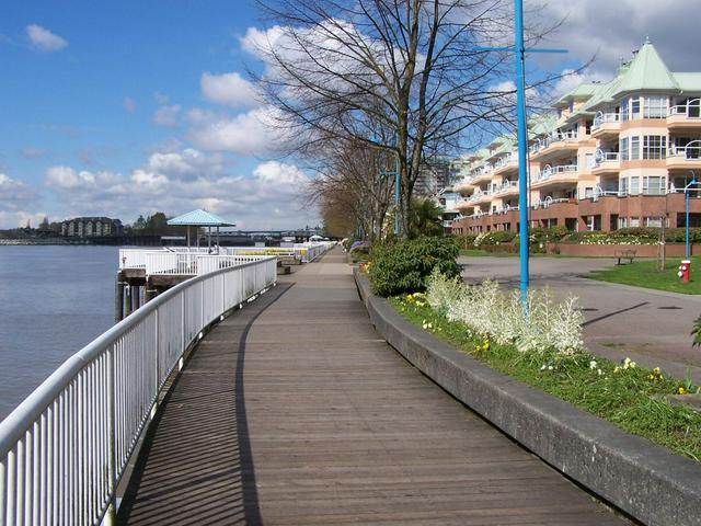 Talking a walk along the boardwalk, New Westminster style