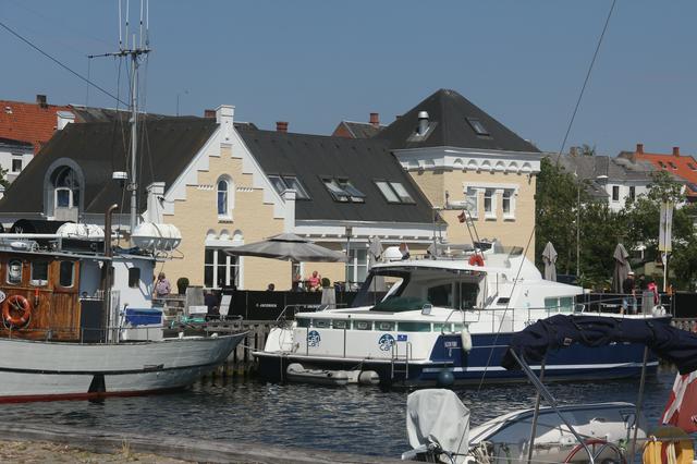 Eating at Nyborg Harbour